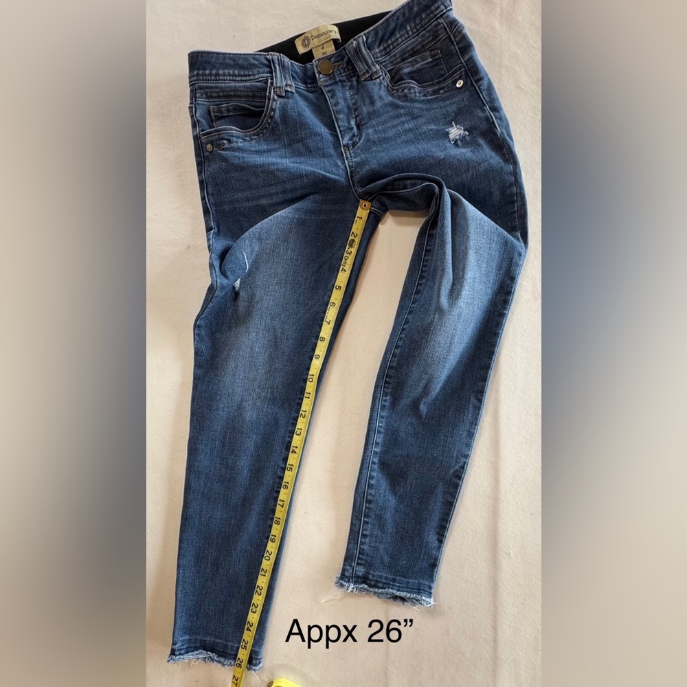 Democracy Tummy Control Distressed Frayed Ankle Skimmer (4) - Picture 8 of 15